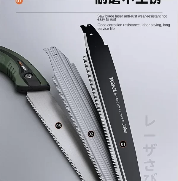 AIRAJ Hand Saw , Japanese Style Saw, Tree Sawing Tool , Garden Logging Tool - Image 17