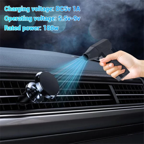 130000RPM Mini Fan Electric Air Duster Adjustable wind speed Portable Turbo Violent Blower Rechargeable - Image 4