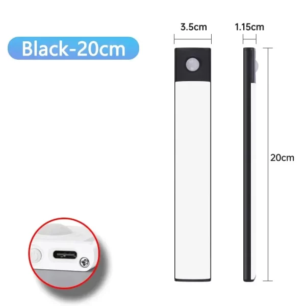 LED Cabinet Light USB Type-C Rechargeable Motion Sensor Led Lamp for Kitchen Wardrobe Cabinet Lighting 20cm/30cm/40cm/50cm/60cm - Image 14