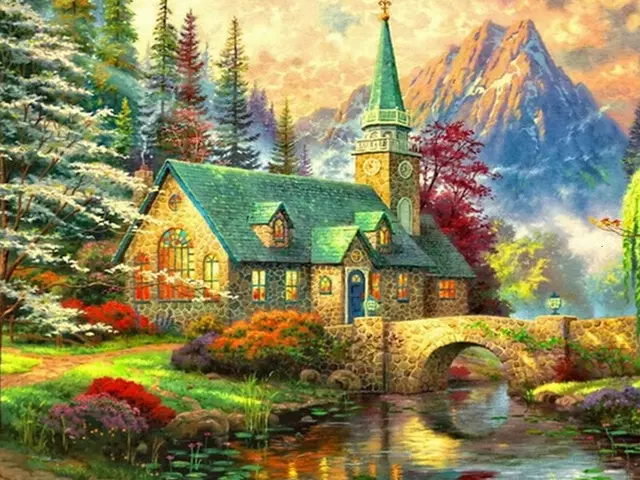 5D DIY Diamond Painting Landscape House Full Round Drill Embroidery Forest Scenery Cross Stitch Set Art Home - Image 18
