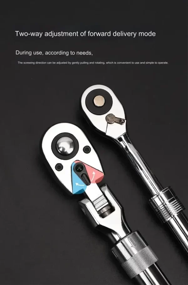 Hot Sale Multifunctional Hand Tool Telescopic 72 Teeth 1/4 3/8 1/2 Inch Drive Quick Released Ratchet Wrench with Adjustable Head - Image 13