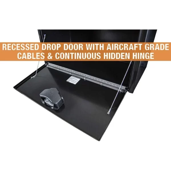 Black Steel Underbody Truck Box With Lockable T-Handle Latch, 18 x 18 x 36 Inch - Image 4