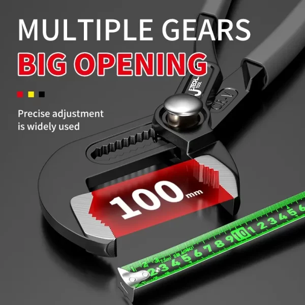 Water Pump Pliers Quick-Release Plumbing Pliers Pipe Wrench Adjustable Water Pipe Clamp Pliers - Image 2