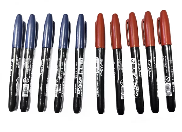 6 PCS Permanent Marker Pen Manga Drawing Markers Black Blue Red Waterproof - Image 9