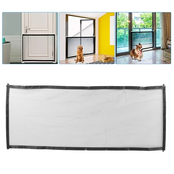 Pet Safety Barrier Dog Isolation Fence Portable and Foldable Mesh Pet Barrier Safety Fence180 x 72cm / 70.9 x 28.3in - Image 11