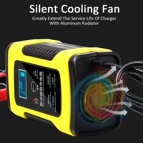 12V 6A Full Automatic Car Battery Charge Device Digital Pulse Repair Charger Intelligent Power Charger - Image 4