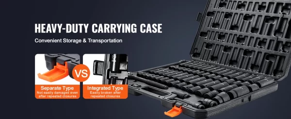 SucceBuy 1/2" Drive Impact Socket Set  6 Point Cr-V Alloy Steel - Image 11
