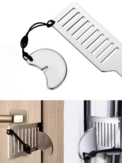 Safety Anti-theft Door Blocker Portable 8cm Stainless Steel Safe Security Tool