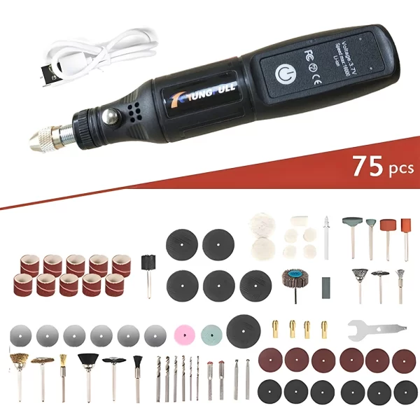 Mini Electric Drill USB Wireless Mini Handheld Drill Rotary Tool Woodworking Engraving Pen Dremel Tools - Image 9