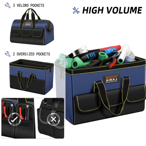 AIRAJ Multifunctional Tool Bags 1680D Oxford Cloth Electrician Bags Waterproof - Image 3