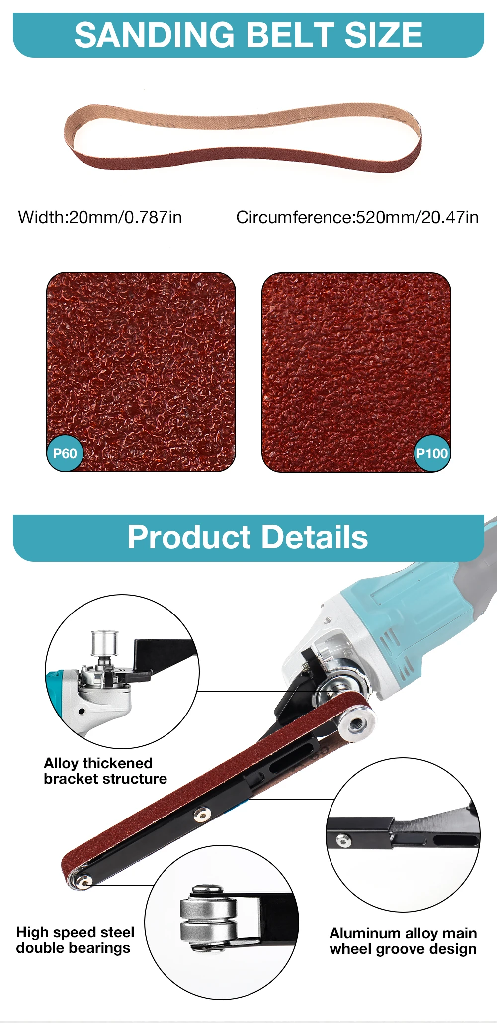 Grinder Mini Sander Multifunctional Cordless Polishing Machine, Home Angle Grinder Modification Belt Sander Accessories, Tools - Image 10