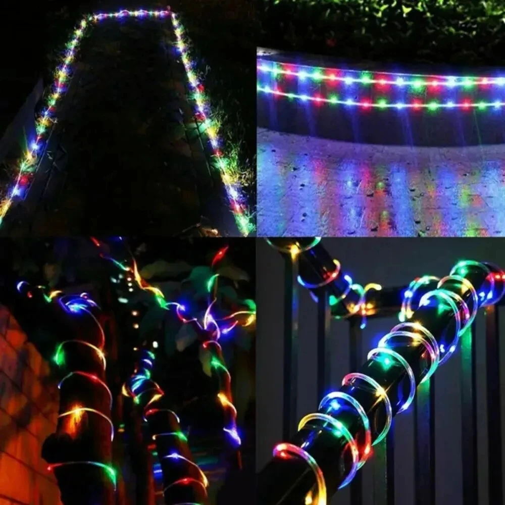 Outdoor Solar Tube Rope Led Light Garden Christmas Decoration Fairy String Light - Image 20