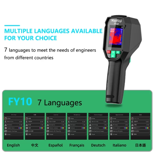 MASTFUYI FY12 Handheld Thermal Imager -20~550°C 15 False Color Non-contact Temperature Measurement 50×50° - Image 18