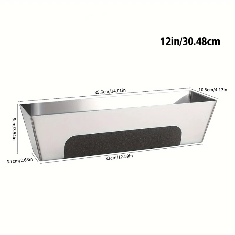 1 PCS 10''/12" /14'' Stainless Steal Drywall Taping Mud Pan with Non Slip Grip - Image 3