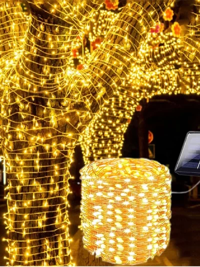 LED Solar Light Outdoor Garden Fairy String Light Led Twinkle Waterproof Lamp for Christmas Patio Tree