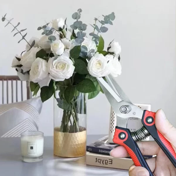 Stainless Steel Pruning Shears Sharp Branch Scissors with Non Slip Handle - Image 7