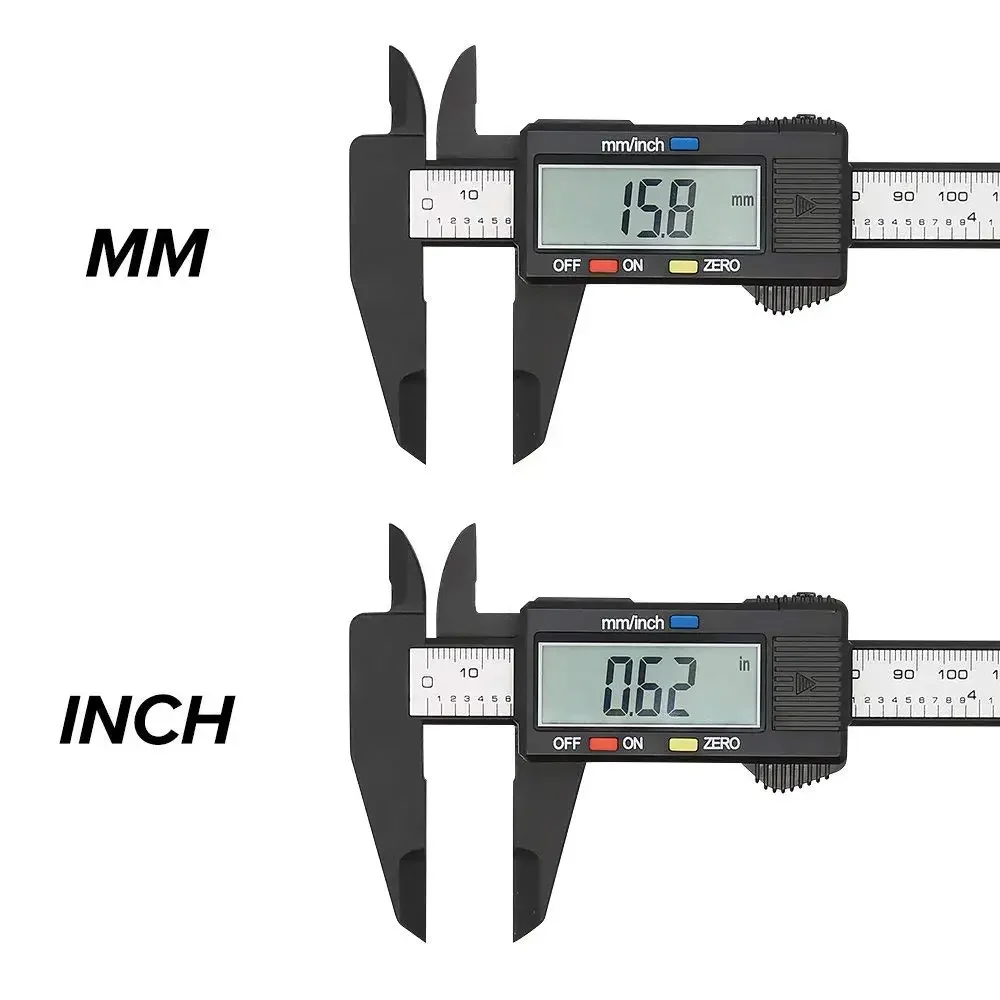 150mm 100mm Electronic Digital Caliper Carbon Fiber Dial Vernier Caliper Gauge Micrometer - Image 4