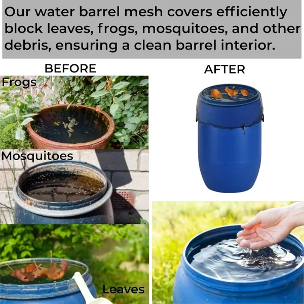Rain Barrels Screen Water Bucket Covers,Rainwater Collector Tank Net Cover,Rain Water Collection - Image 4