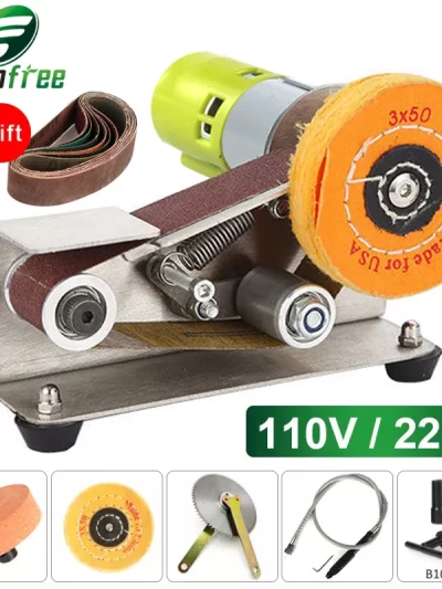 Multifunctional Mini Electric Belt Sander DIY Cutter Edges Sharpener