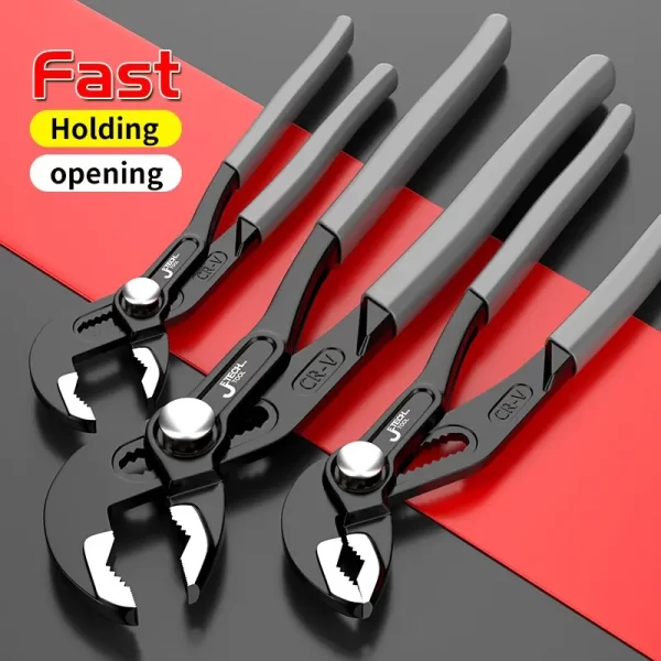 Water Pump Pliers Quick-Release Plumbing Pliers Pipe Wrench Adjustable Water Pipe Clamp Pliers