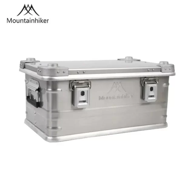 MOUNTAINHIKER Outdoor Storage Box Camping Picnic Travel Aluminum Alloy Large Capacity Box Silver Storage Bag 30-80L - Image 2