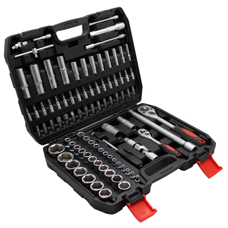 Heavy Duty 94 Pcs Tools Set for Mechanics Long Socket Mars Ratchet Handle Bits Extension Bar - Image 2