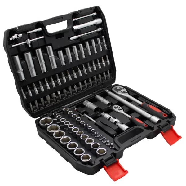 Heavy Duty 94 Pcs Tools Set for Mechanics Long Socket Mars Ratchet Handle Bits Extension Bar - Image 2
