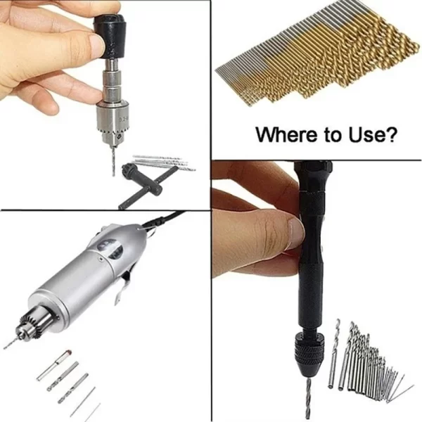 100/50Pcs Titanium Coated Drill Bits HSS High Speed Steel Set - Image 11