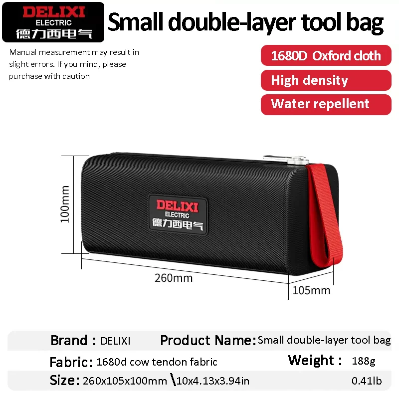 DELIXI ELECTRIC Tool Bag Oxford Cloth Portable Storage Bag, Professional Electrician and Carpenter, HandBag - Image 8