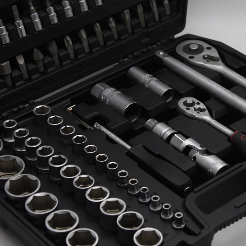 Heavy Duty 94 Pcs Tools Set for Mechanics Long Socket Mars Ratchet Handle Bits Extension Bar - Image 14