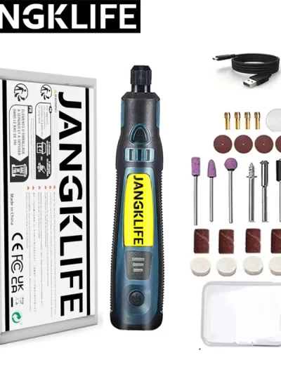 JANGKLIFE USB Cordless Rotary Tool Kit Woodworking Engraving Pen DIY