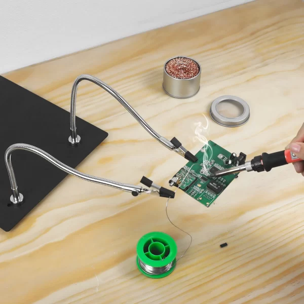 NEWACALOX Magnetic Mini Soldering Flexible Arm PCB Circuit Board Holder Soldering - Image 29