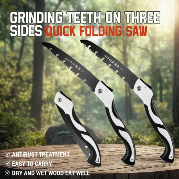AIRAJ 9.4 inch Folding Saw,Pruning Saws with SK5 Steel Teeth.