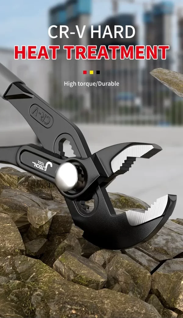 Water Pump Pliers Quick-Release Plumbing Pliers Pipe Wrench Adjustable Water Pipe Clamp Pliers - Image 10