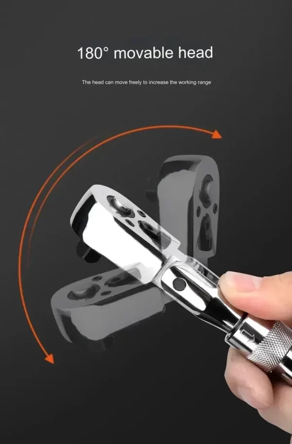 Hot Sale Multifunctional Hand Tool Telescopic 72 Teeth 1/4 3/8 1/2 Inch Drive Quick Released Ratchet Wrench with Adjustable Head - Image 12