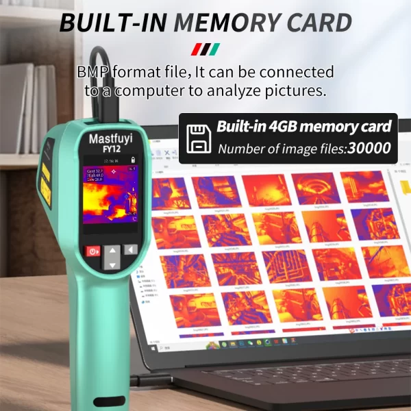 MASTFUYI FY12 Handheld Thermal Imager -20~550°C 15 False Color Non-contact Temperature Measurement 50×50° - Image 15