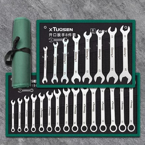 Ultra-thin Open End Wrench Set 6-27mm Ratchet Wrenches Combination Universal Dual Heads - Image 6
