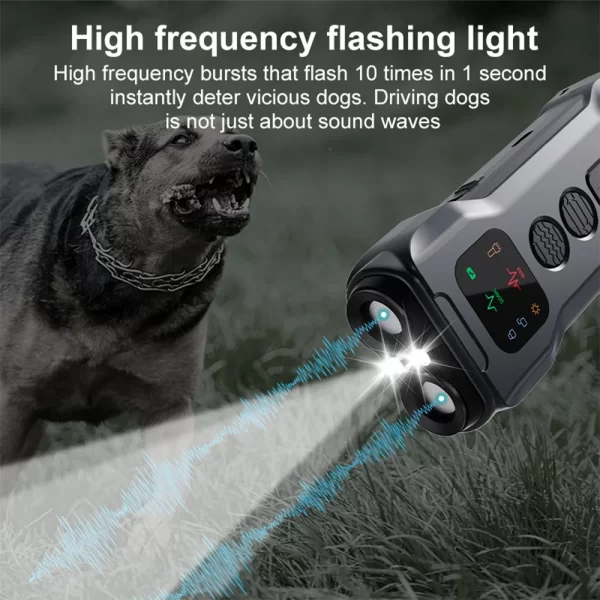 Ultrasonic Dog Repeller Double/Three Head LED Flashlight Anti Barking Training Deterrent Device Rechargeable Dog Repeller ﻿ - Image 15