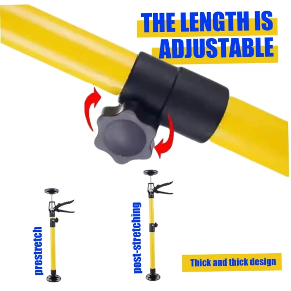 2Pcs Labor-Saving Telescopic Steel Support Rod Cabinet Jack Drywall Construction Tool Extensible Non-slip Hand Lifting Jack Tool - Image 3