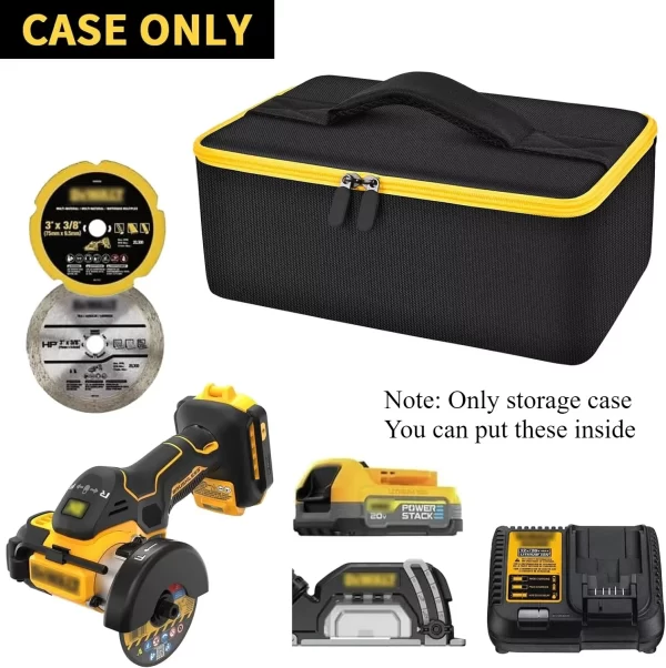 Compatible with DEWALT 20V MAX Cut Off Tool 3 in 1 Brushless (DCS438B), Storage bag case Carrying Holder Organizer (case only) - Image 2