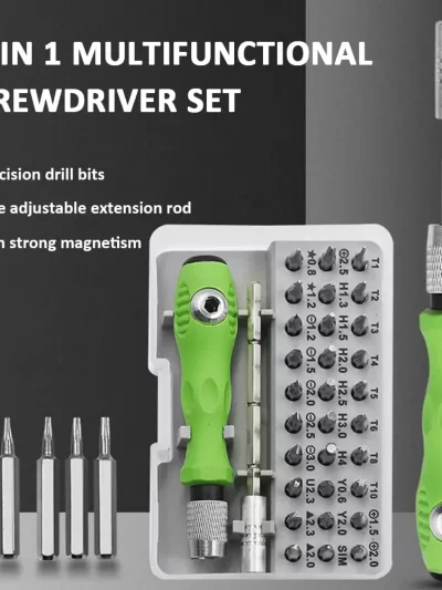 32 in 1 Multifunctional Screwdriver Set with 30 PCS Torx Phillips Magnetic Screw Driver Bits Hand Repair Tool for Phone Watch PC
