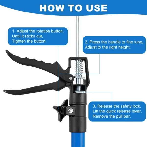 Telescopic Steel Hand Jack Support Rod Labor-Saving Cabinet Board Lifting - Image 3