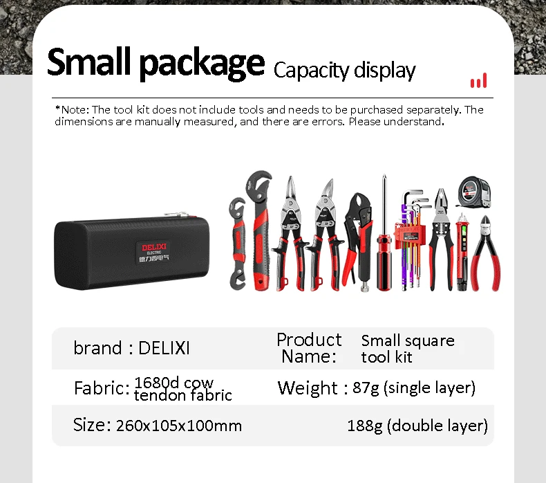 DELIXI ELECTRIC Tool Bag Oxford Cloth Portable Storage Bag, Professional Electrician and Carpenter, HandBag - Image 14