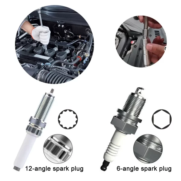 Universal Magnetic Spark Plug Sleeve Thin-walled Universal Joint 14/16mm Automotive Repair Spark Plug Disassembly Tool - Image 5