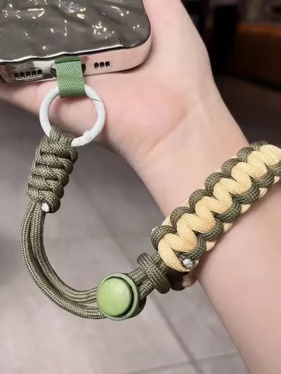 Handwoven adjustable mobile phone universal lanyard wrist strap