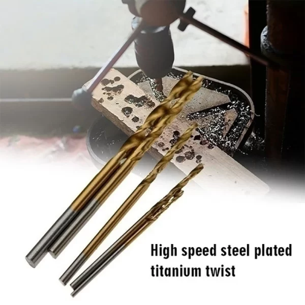 100/50Pcs Titanium Coated Drill Bits HSS High Speed Steel Set - Image 2