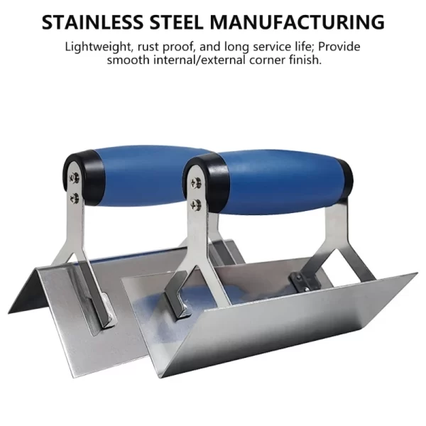 Stainless Steel Inside/Outside Corner Trowel Smooth Finishing Trowel - Image 3
