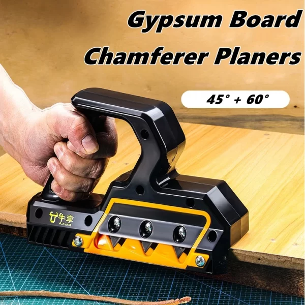 45°/60° Woodworking Chamferer Planers Plasterboard Gypsum Board Hand Plane Drywall Edge Chamfer Trimmer