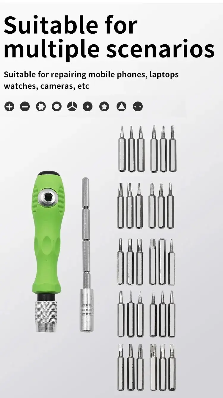 Mini 32-in-1 Precision Screwdriver Set Magnetic Phillips Bits Multifunctional Hand Repair Tool Kit - Image 9