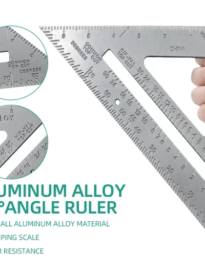 7" British Tripod Aluminium Angle Protractor for Woodworkers Carpenter's Tools 90 Degree